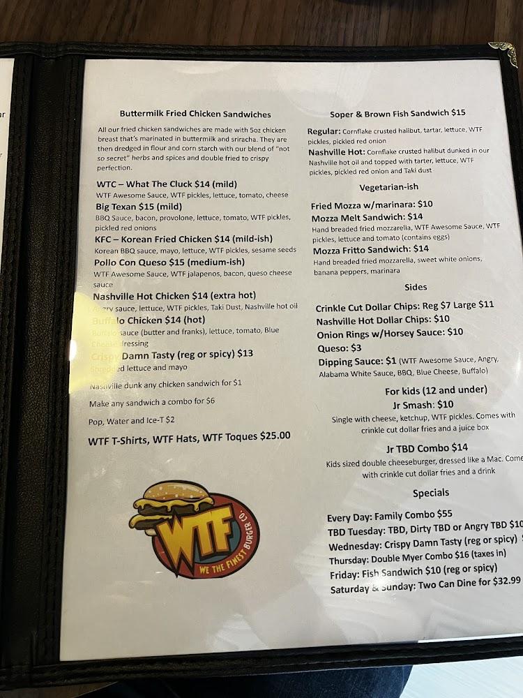 We The Finest Burger Company Menu image 2